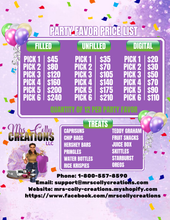 Load image into Gallery viewer, Custom Party Favor Bundles (Filled, Unfilled or Digital Options)