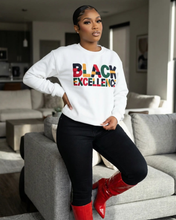 Load image into Gallery viewer, Black Excellence Varsity Crewneck Sweatshirt