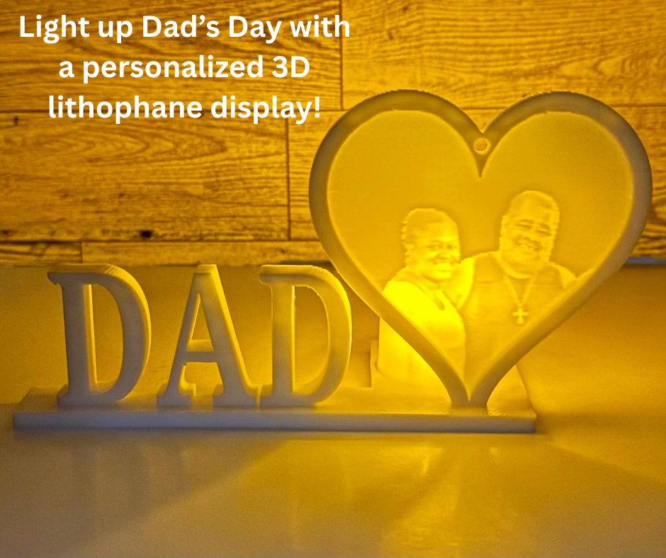 Custom 3D Printed Lithophane Light Display – A Unique Gift for Dad